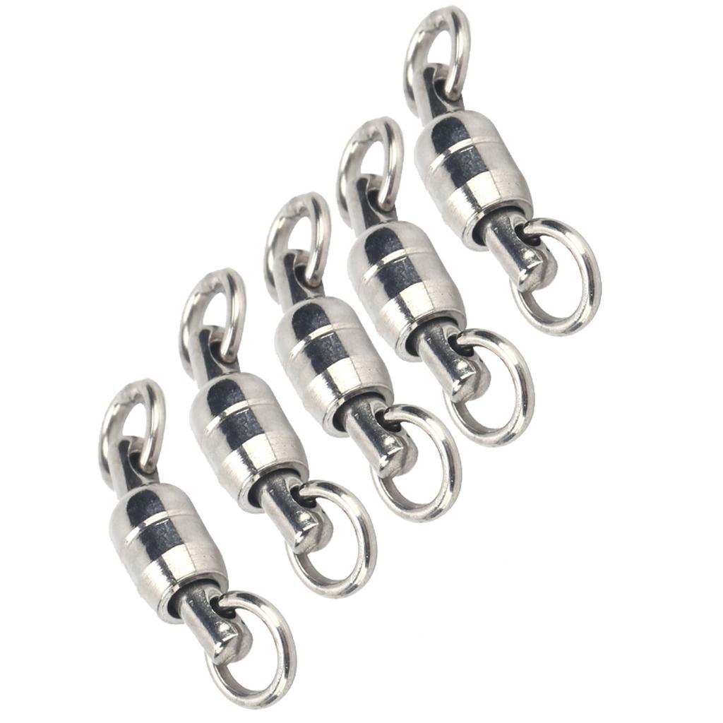 TwoWay Stainless Steel Bearing Rotation Ring 8Word Ring Connector Fishing Accessories