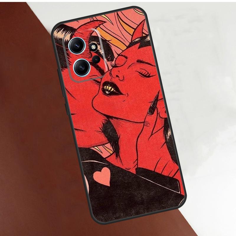 Эстетичный чехол 'Дьяволица Плохая Девочка' для Xiaomi Redmi Note 13 10 11 12 14 15 Pro Plus Чехол для Redmi 15C 15 12C 13C 14C 10C