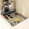 Сушильный коврик Коврик для кофе Супервпитывающий Сушильный Большой Коврики для сушки посуды Для кухонной столешницы Коврик для туалетного столика Предметы для дома