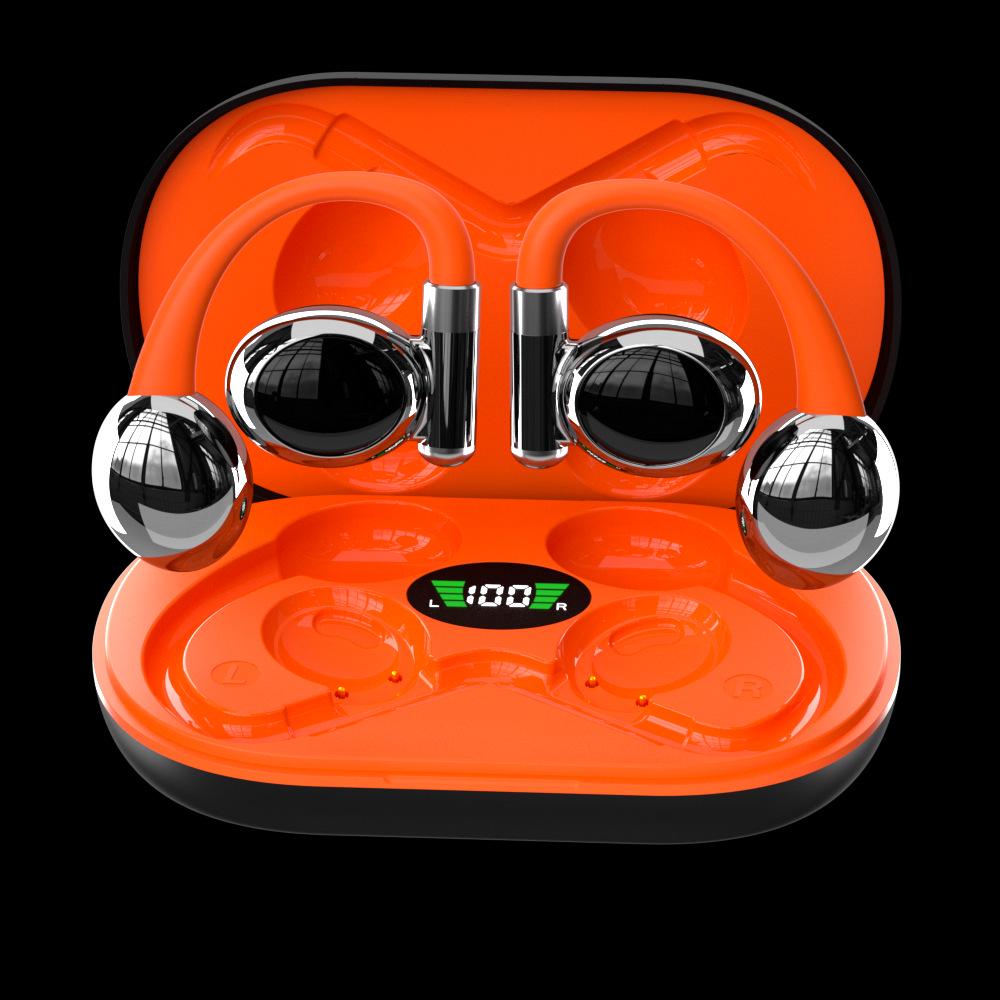Smart Bluetooth Sports Earphones with Digital Display, Ultra-Long Battery, and Non-In-Ear Ear Hook Design