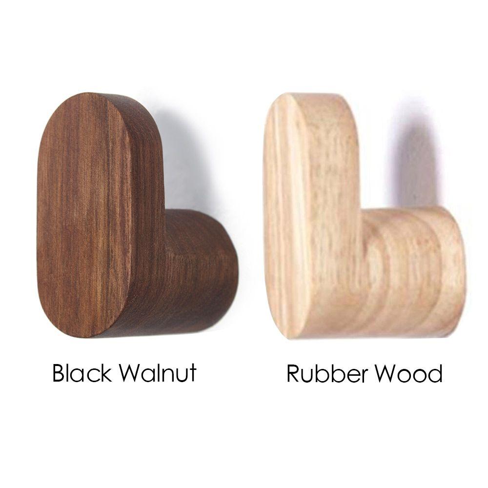 Wooden Decorative Hook Wall-mounted Coat Bag Rack Door Hanger Shower Hook Key Holder Robe Hook