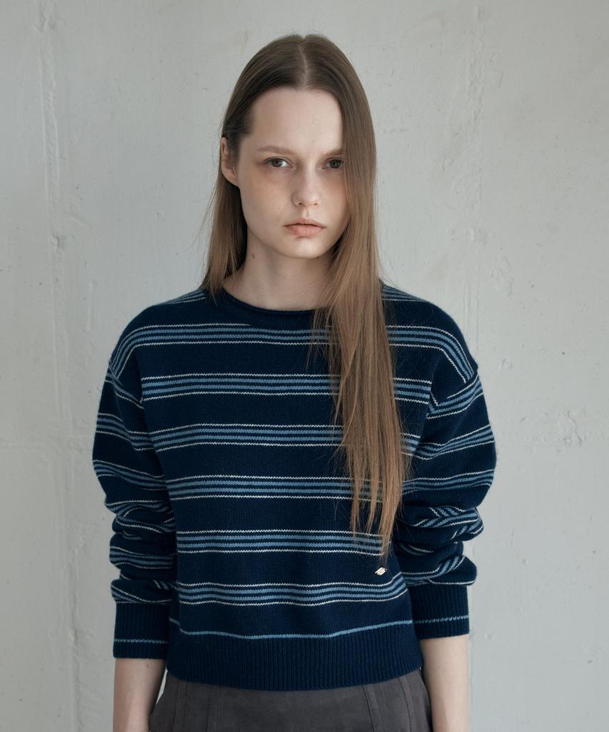 AHWE Multi Stripe Knit_Navy