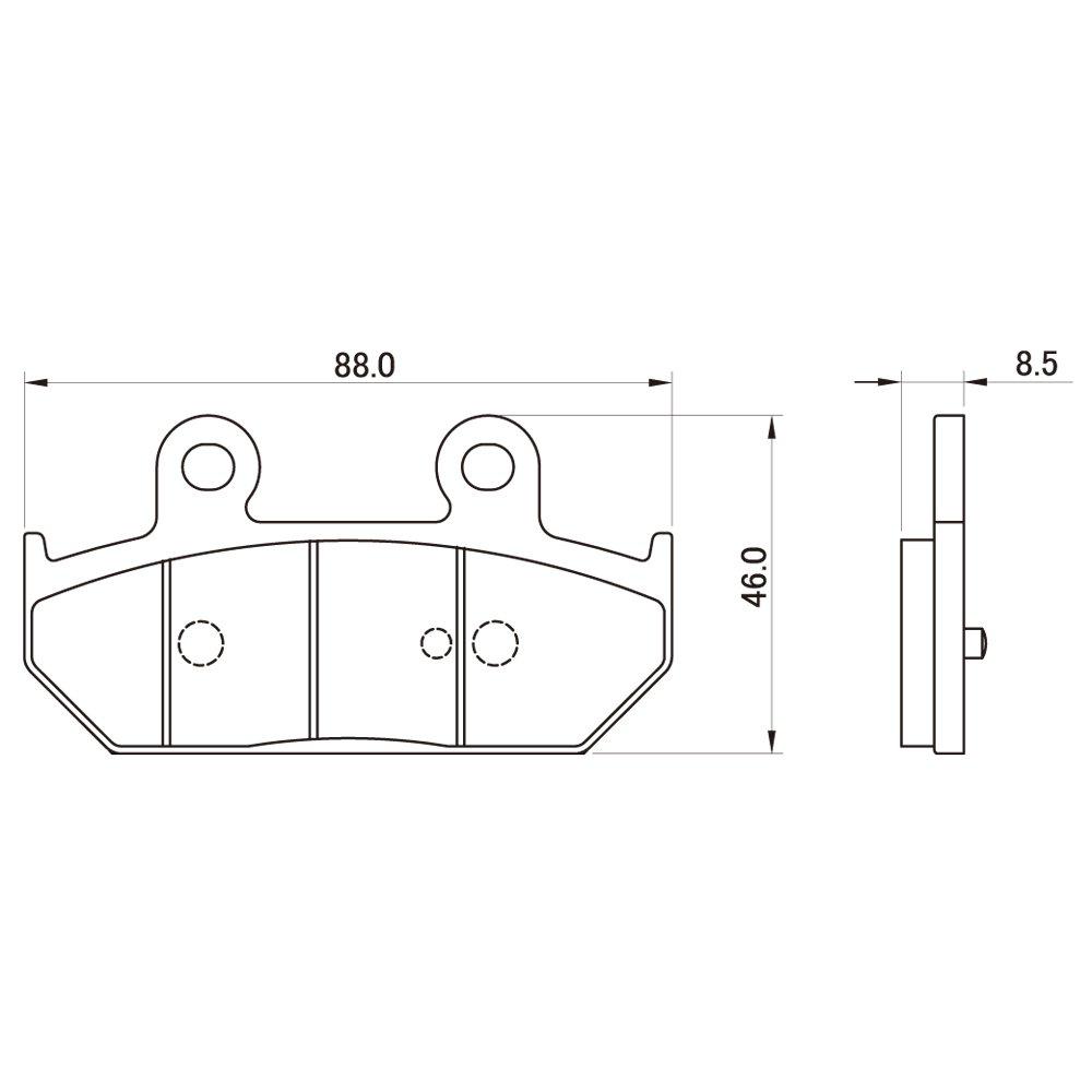 Тормозные колодки для мотоцикла Daytona, красные колодки (Полуметаллические колодки), Skywave 650, ABS (04-18), Скайвейв 400