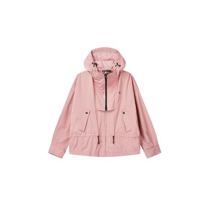 Спортивная тканая куртка с капюшоном, женские куртки, розовые F11W018704F-PK