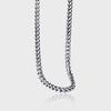 925 Sterling Silver Retro Cuban Chain Necklace - Trendy Hong Kong Style for Couples.