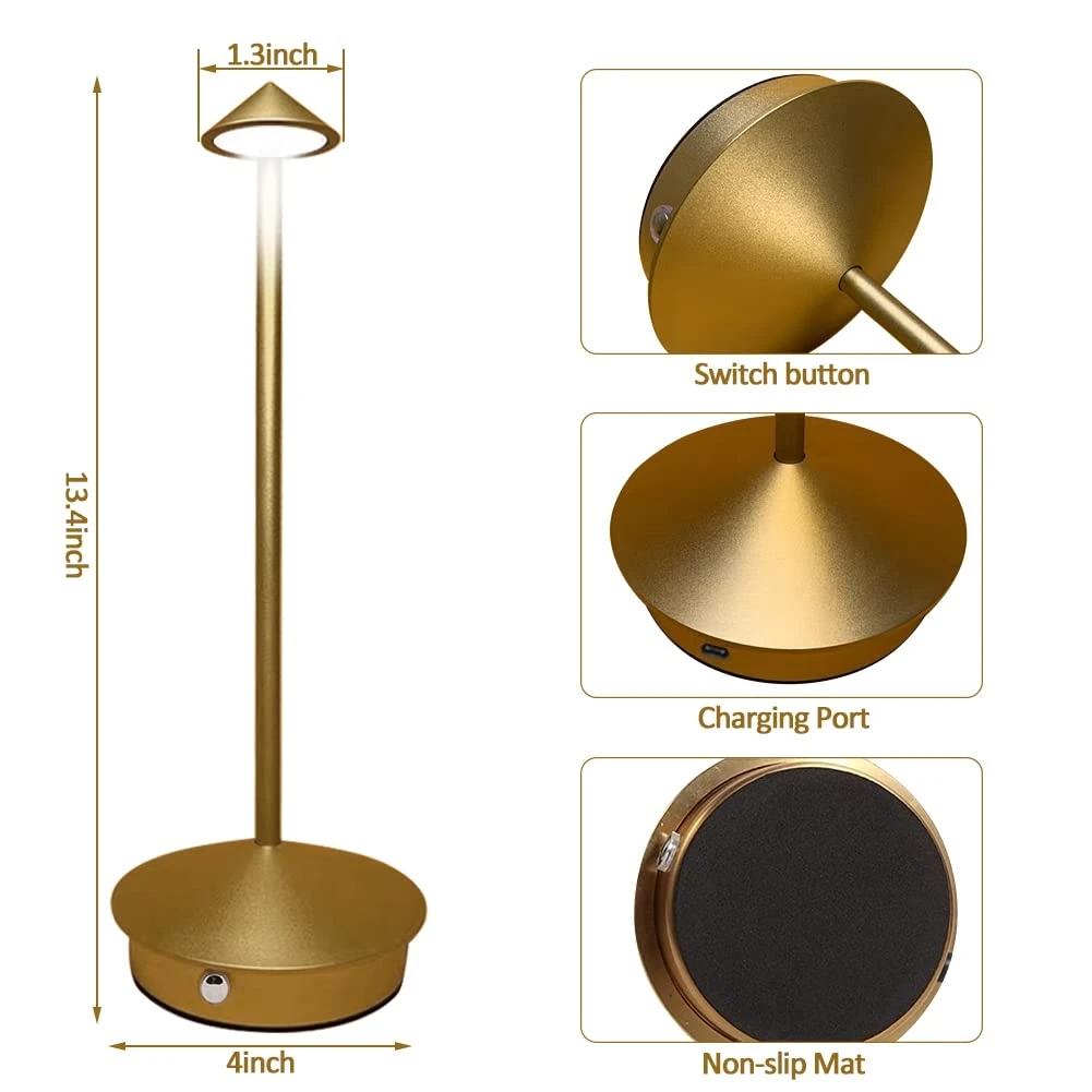 Креативная обеденная сенсорная светодиодная настольная лампа для гостиничного бара Coffee Pina pro, перезаряжаемая настольная лампа Lampada Da Tavolo, декоративная настольная лампа