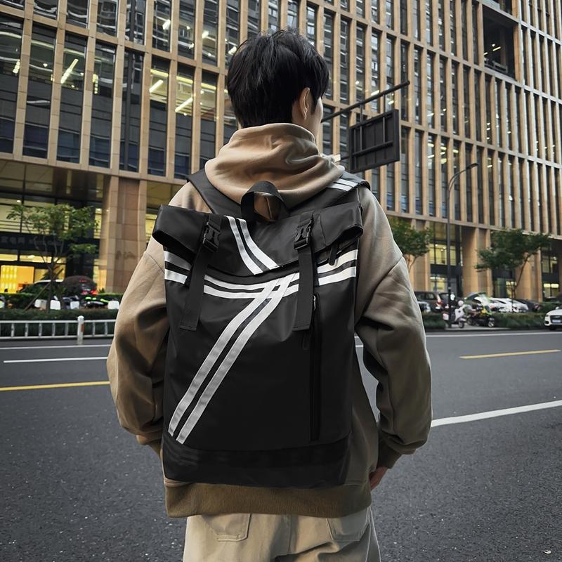 Полосатый лоскутный рюкзак Roll Up для мужчин, для занятий фитнесом и спортом, для школьников и студентов