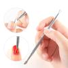 Manicure Tool Stainless Steel Triangle Rod Nail Polish Remover UV Gel Clean Stick Cuticle Pusher