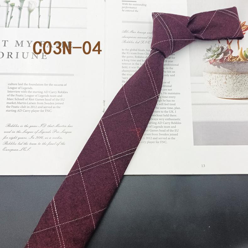 6cm Retro Black & Gray Narrow Men’s Fashion Tie - Korean Style