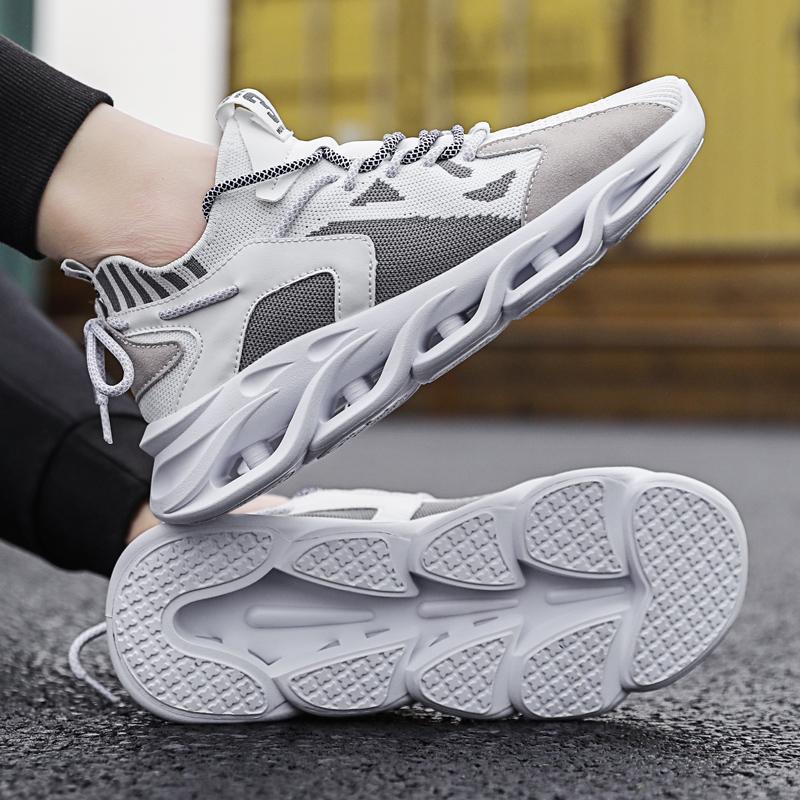 Мужские кроссовки для бега, сетчатые, удобные, плоские, для ходьбы, тенниса, 2025, новые, модные, на шнуровке, повседневные, для мужчин