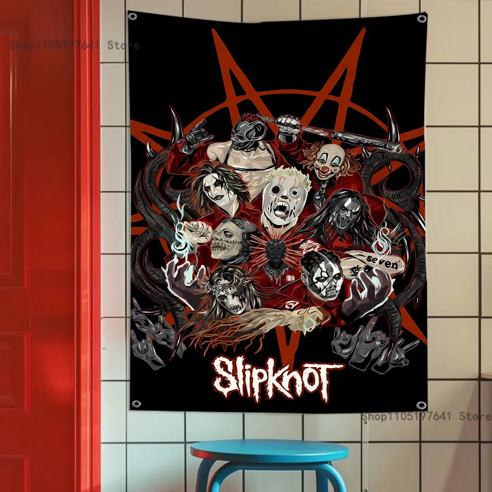 Рок SlipknotES Флаг Группы Гобелен Знамя Для Спальни Уличной Гостиной Ресторана Бара Настенный Декор Вечеринки