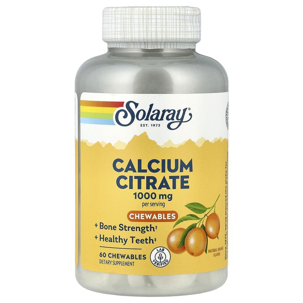 Calcium Citrate Chewable, Natural Orange, Chewable 60 Tablets
