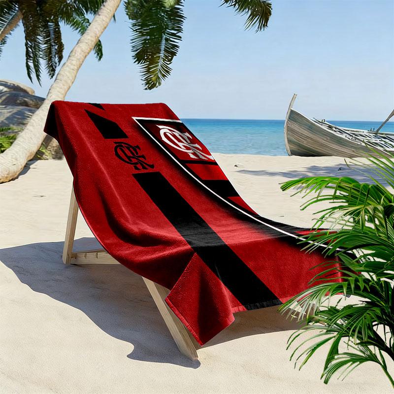 Flamengo logo2 Print Beach Towel, Large Soft Quick Dry Towel for Beach Camping Swimming