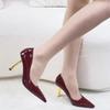 Весна Новые Туфли-лодочки на Тонком Каблуке Женские Остроносые С Мелким Вырезом Противоскользящие Износостойкие Высокие Каблуки