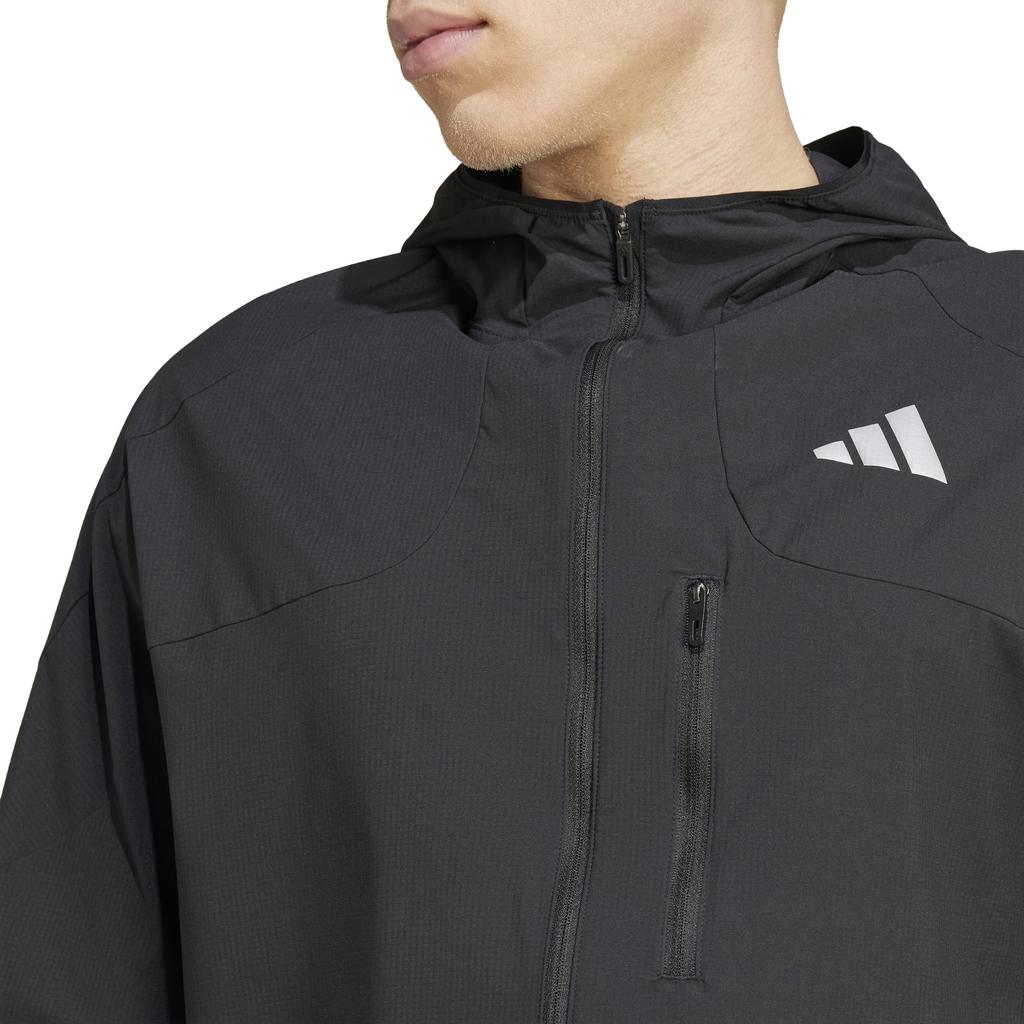 adidas Куртка Adizero для бега, черная, размер 4L, KUK41, мужская, (JF3509),