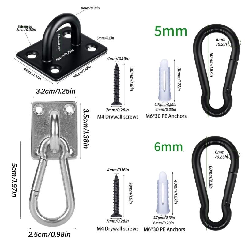 1Suit Sport Outdoor Hook Secure Mounting Hook Hammocks Chair Mount Hook for Aerials Yogas and Indoor Swing