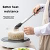 Силиконовые щипцы для еды из нержавеющей стали, утолщенная термостойкая кухонная утварь, щипцы для барбекю, щипцы для стейка на гриле,
