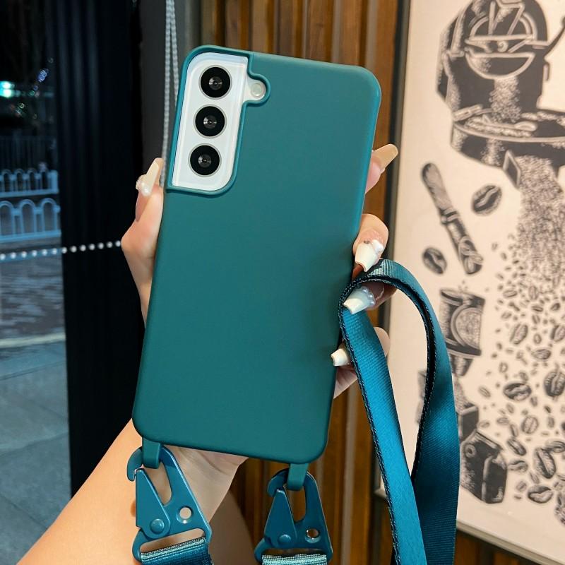 Чехол-ремешок для Samsung Galaxy A55 A15 A25 A35 A05S S24 Ultra S21 S23 FE S22 Plus Наплечный Crossbody Шнурок на шею Силиконовый чехол