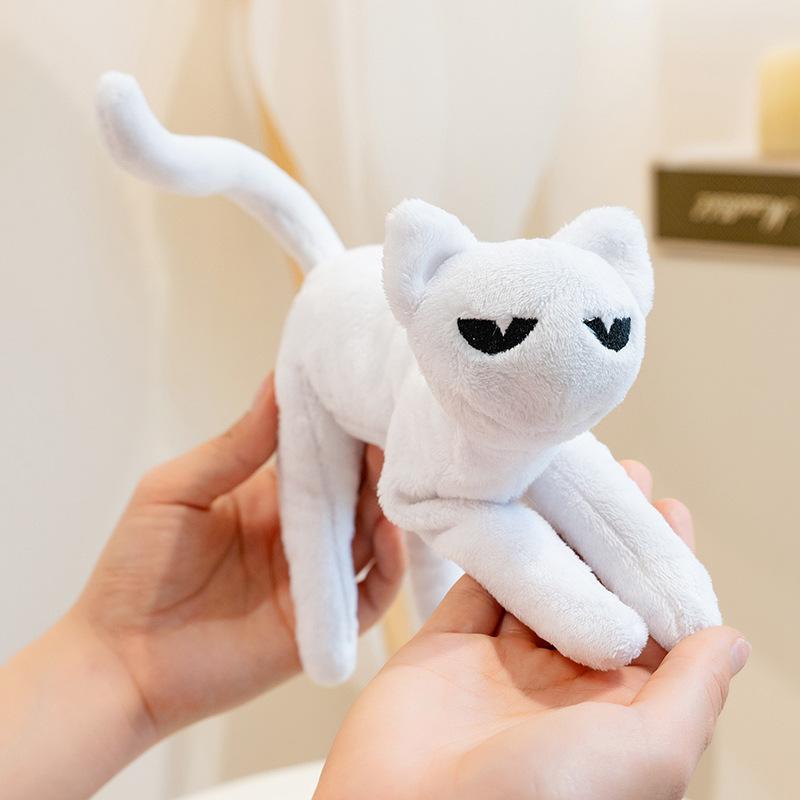 Новая черно-белая кукла-мешок с песком в виде кошки, плюшевая игрушка-кошка, детский подарок, украшение на день рождения