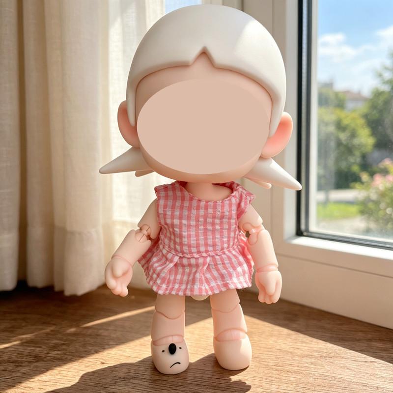 [Cloth Only] 20CM Zsiga Clothes Sweet Cherry Dress Dot Print Chiffon Doll Accessory Polyester/Cotton Cartoon Toy 14+ Years
