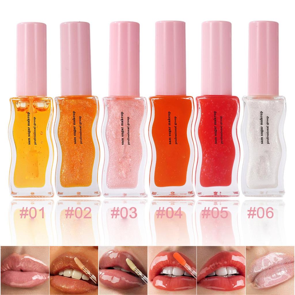 Fruit Honey Moisturizing Temperature Liquid Lipstick Honey Color Long Lasting Moistourizing Lip Makeup Lip Oil 8ml
