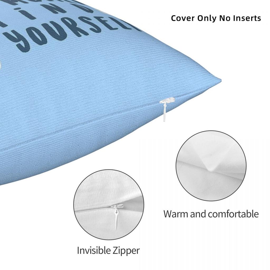 Take A Moment To Find Yourself Pillowcase Polyester Linen Velvet Printed Zip Decor Throw Pillow Case Sofa Seater Cushion Case
