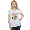 Disney Женская хлопковая футболка с круглым вырезом и Микки Маусом
