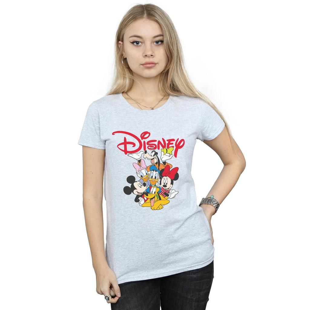 Disney Женская хлопковая футболка с круглым вырезом и Микки Маусом