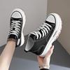 Fashion Women Canvas Shoes High Top Women's Vulcanize Shoes Lace-Up Casual Ladies Sneakers Plarform Non-slip Round Head Female Shoes