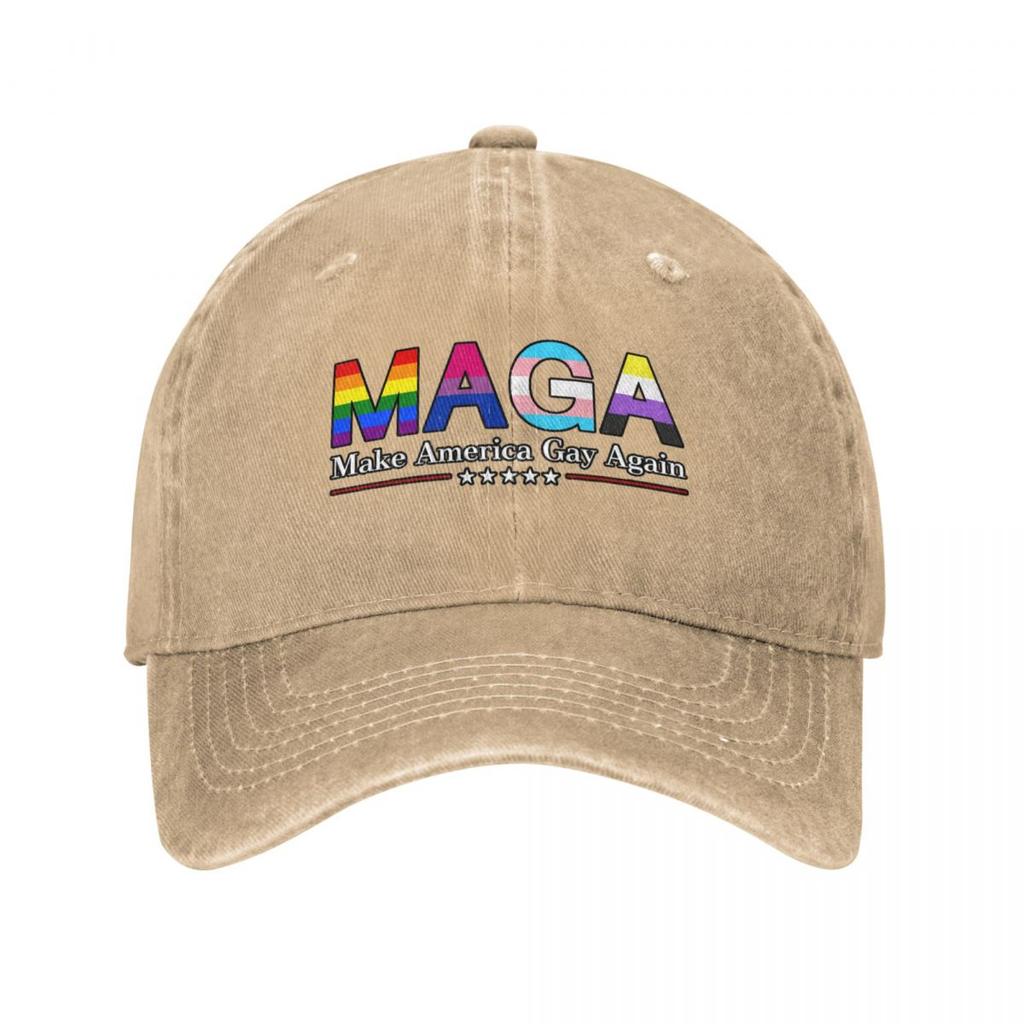 MAGA: Сделай Америку Снова Гейской w/ Черный Контур Бейсболка Винтажная походная шляпа Мужская Люксовый Бренд Женская