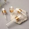 1pcs Mini Dropper Bottles Glass Empty Essential Oil Aromatherapy Bottles Rose Gold Cap Pipettes Bottles 5ml 10ml 15ml