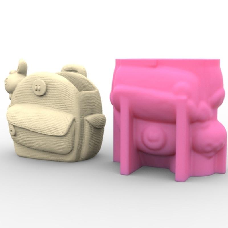 Silicone Mold for Succulent Plant S Garden Statues Backpack Flower Mold Unique Pen Holder Resin Molds