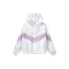 Life Series Solid Color Logo Zip-Up Hooded Jacket Women Jackets White 162138605-1