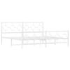 VidaXL Cadre de Lit Métal avec Tête de Lit Pied de Lit, Lit Double avec Sommier à Lattes, Lit Adulte avec Pied Chambre, 376298