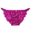 Women Breathable Low-waist Plus Size 100% Silk Extra Thin Edge Briefs Panties Stretch Comfortable