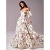 Off-the-shoulder Women's Fashion Organza Fairy Long Style Evening Dress