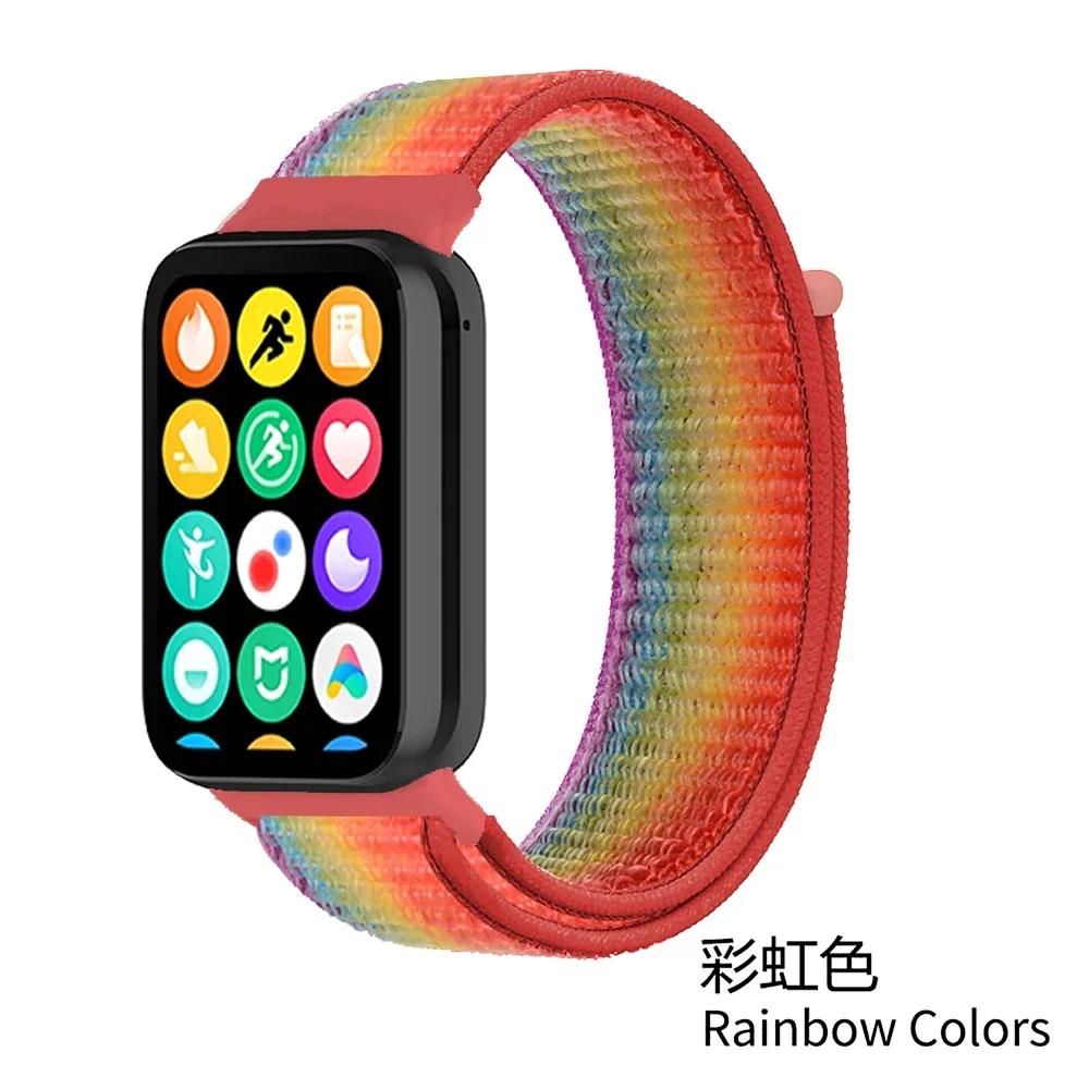 Нейлоновый ремешок-петля для Xiaomi Mi Band 9/8 Pro Аксессуары для браслета Ремешок для Redmi Watch 5/4 Ремень Умные часы Запасной ремешок на запястье