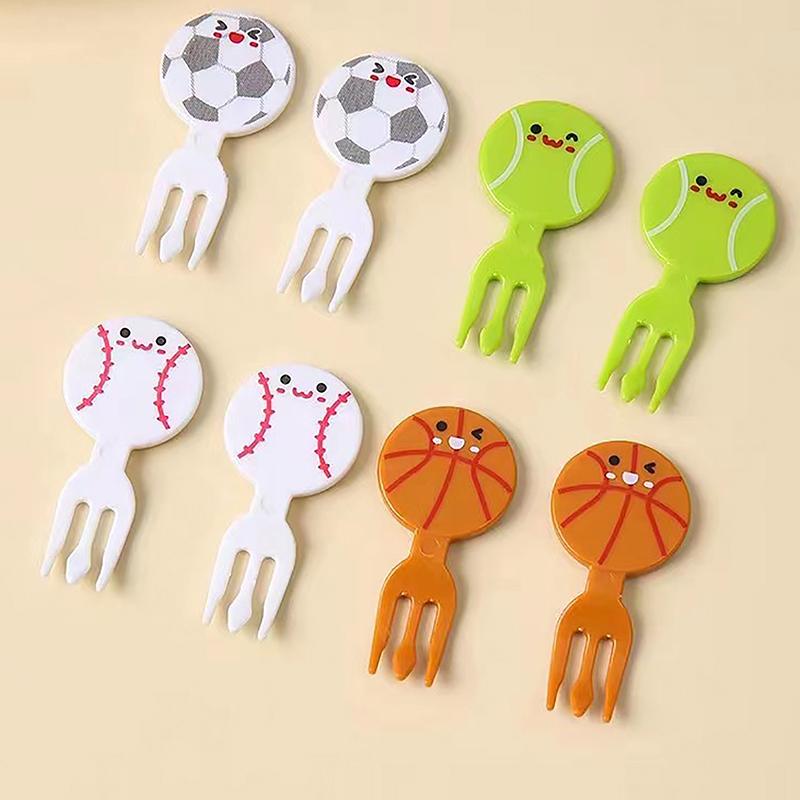 Animal Fruit Fork Food Grade Plastic Mini Cartoon Kids Cake Fruit Toothpick Bento Lunch Bento Accessories Party Decoration Gift