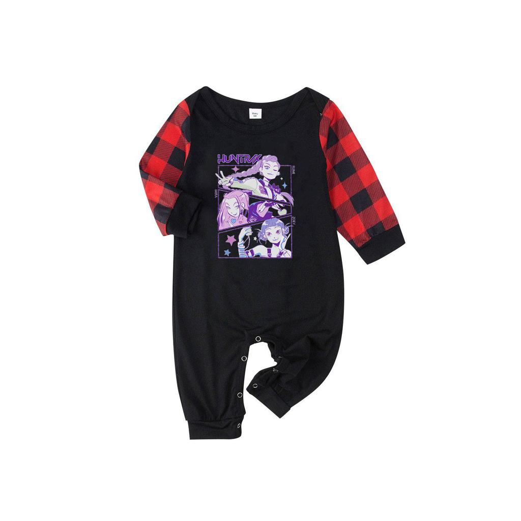 Комплект из топа и брюк с длинными рукавами и принтами для всей семьи Одинаковые комплекты для всей семьи