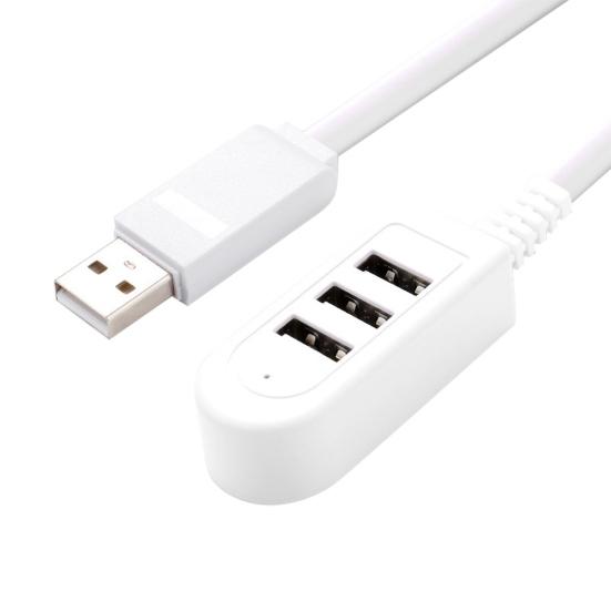 Multifunction 3 USB Ports Charger Converter Expansion Cable Splitter for Laptop