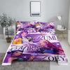 Huntrix, Rumi, Mira, Zoey-Demon Hunters K-pop Bed Sheet Set 3D Printed Bed Flat Sheet With Pillowcase Bed Linen King Queen Size