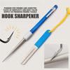 Точилка для рыболовных крючков, гальванизированная алмазная точилка, ручка и плоский тип, мини, легкий вес, крючки для червей, тройные крючки