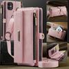 For iPhone 11 Case CASEME C39 RFID Blocking Zipper Wallet Stand Leather Cover with Strap