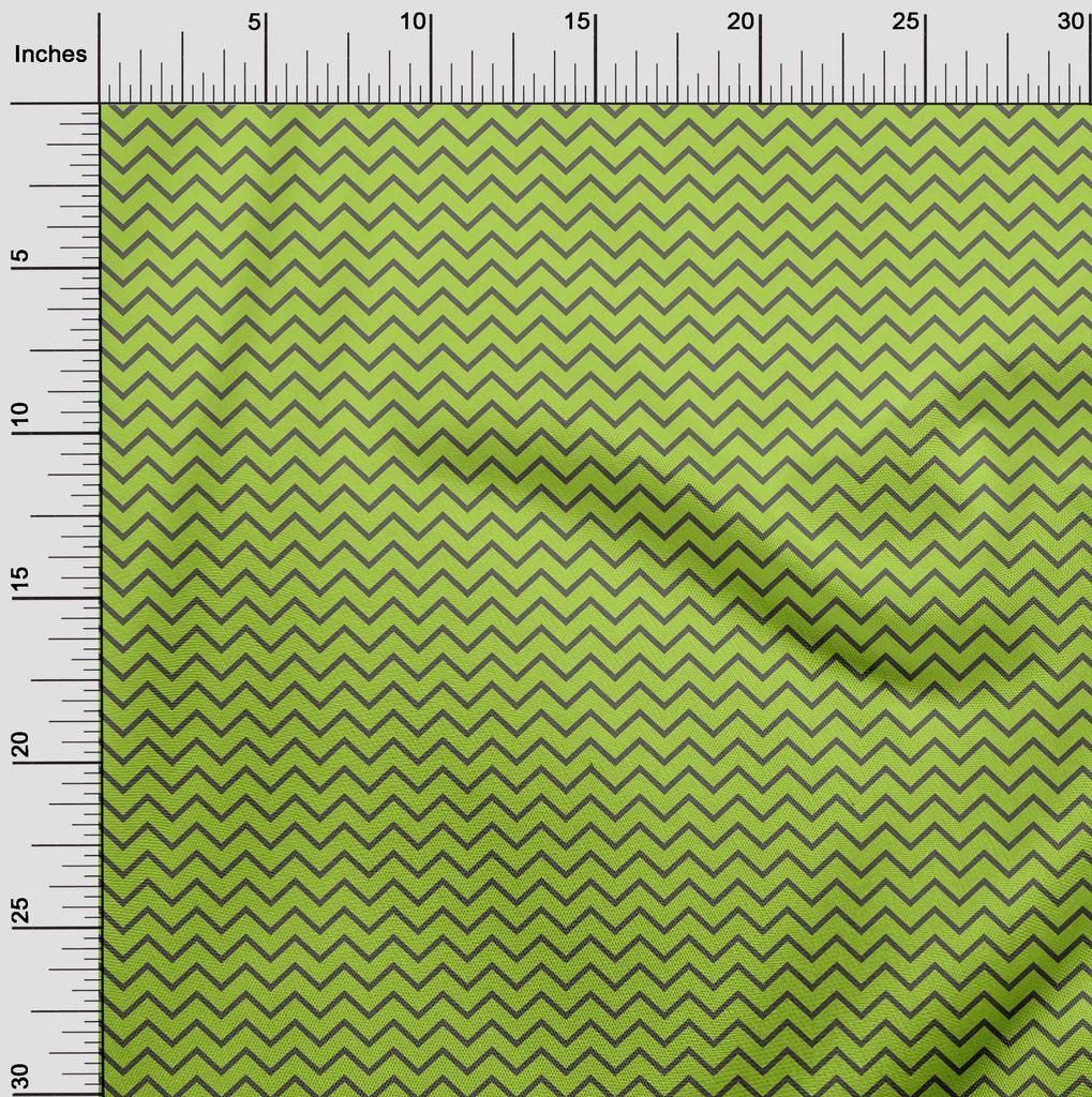 oneOone Ткань Cotton Flex Green с шевронным узором для поделок и декора, напечатанная по ярдам, 40 дюймов