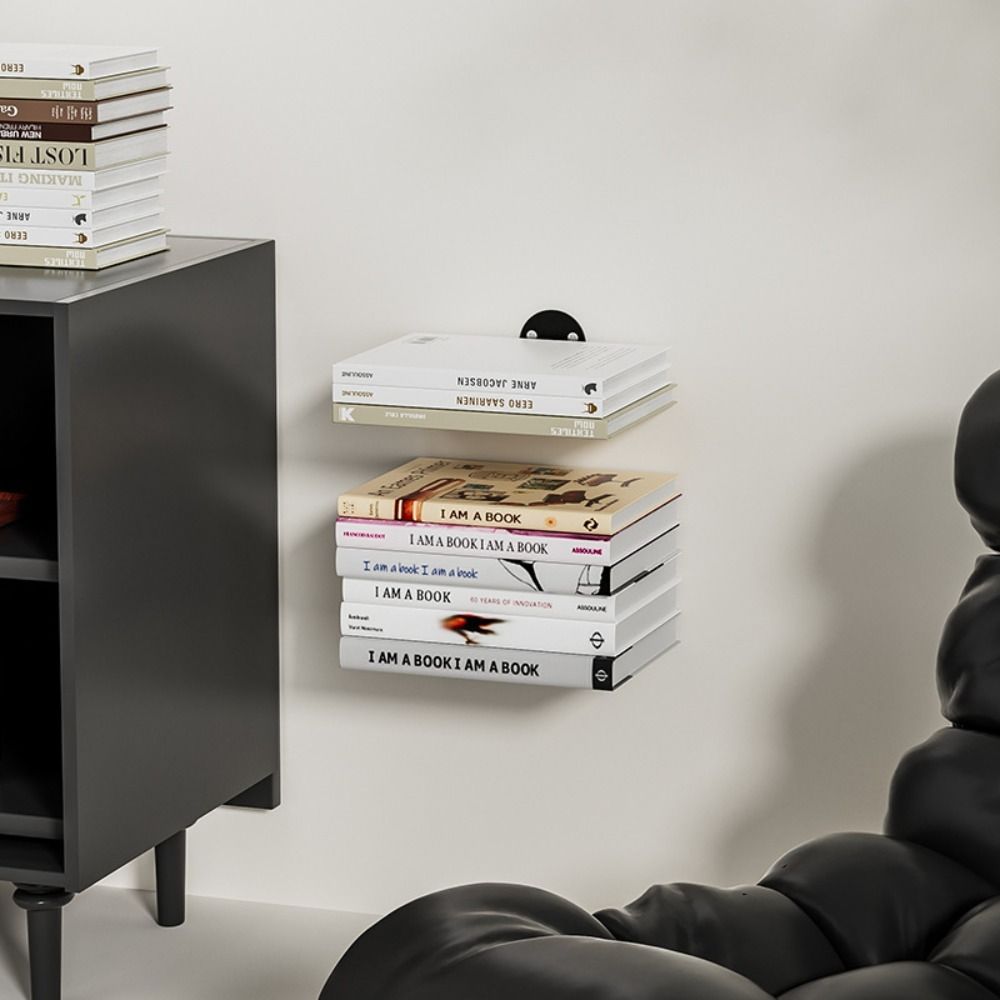 2 PCS Invisible Display Shelf Floating Home Decoration Practical Book Organizer  Indoor