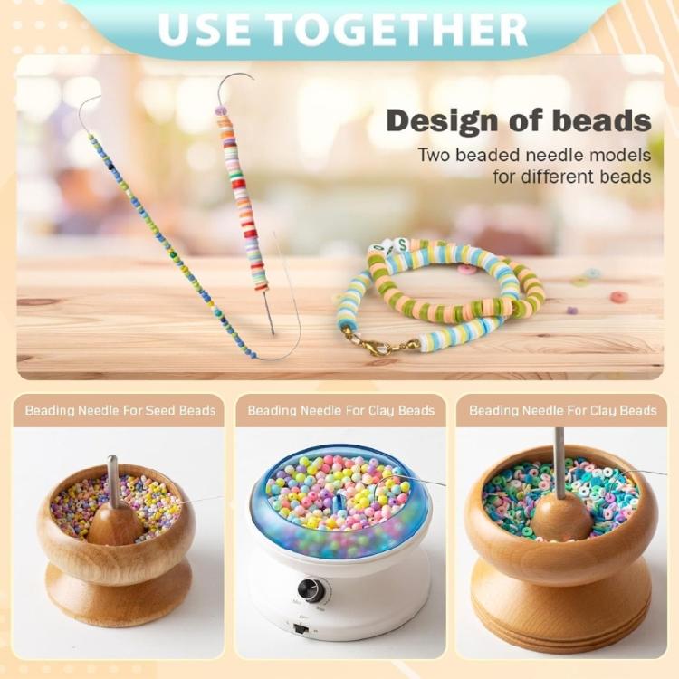 Удобный набор игл для бисера Модный аксессуар для мастеров по изготовлению ювелирных изделий Набор из 4 размеров Портативный для ожерелий и браслетов