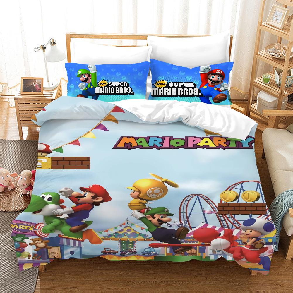 Children'S Animation 3D Digital Printing Three-Piece Set Animation Three-Piece Set Home Textile Bed Sheet Kit