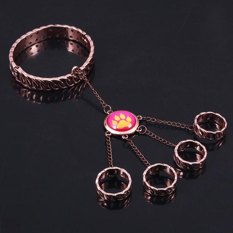 Анимация Божья коровка Reddy Girl Кольцо Браслет Набор Коготь И Собака Коготь Элемент Кольцо Открывающийся Закрывающийся Браслет Подарок Для Ребенка