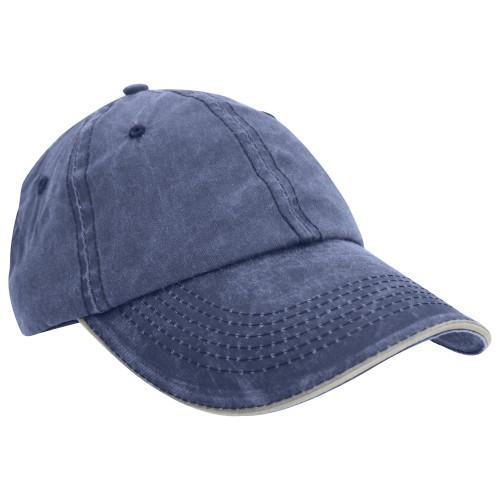 Result Washed Fine Line Cotton Baseball Cap With Sandwich Peak