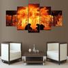 HD Canvas Wall Art Picture Prints Frame Painting 5 Pieces America Firemen Flame For Living Room Modern Home Decor Modular Poster
